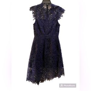 Reiss Ivana Asymmetric Lace Dress (sz US 6)